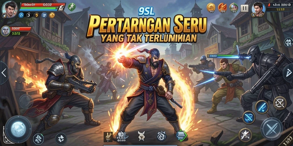 Gameplay seru dalam pertarungan karakter unik 9SL.