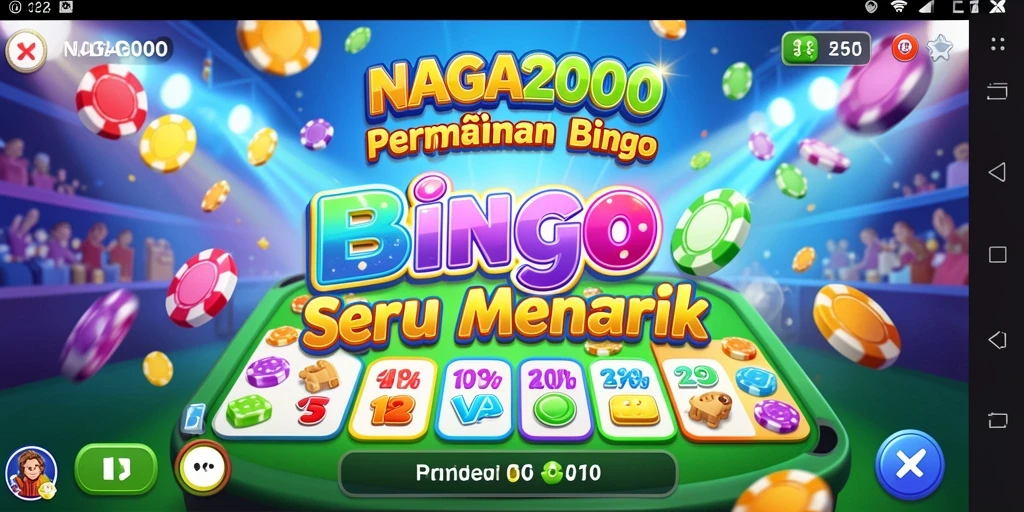 Gameplay NAGA2000 yang seru dengan tema Bingo yang beragam.