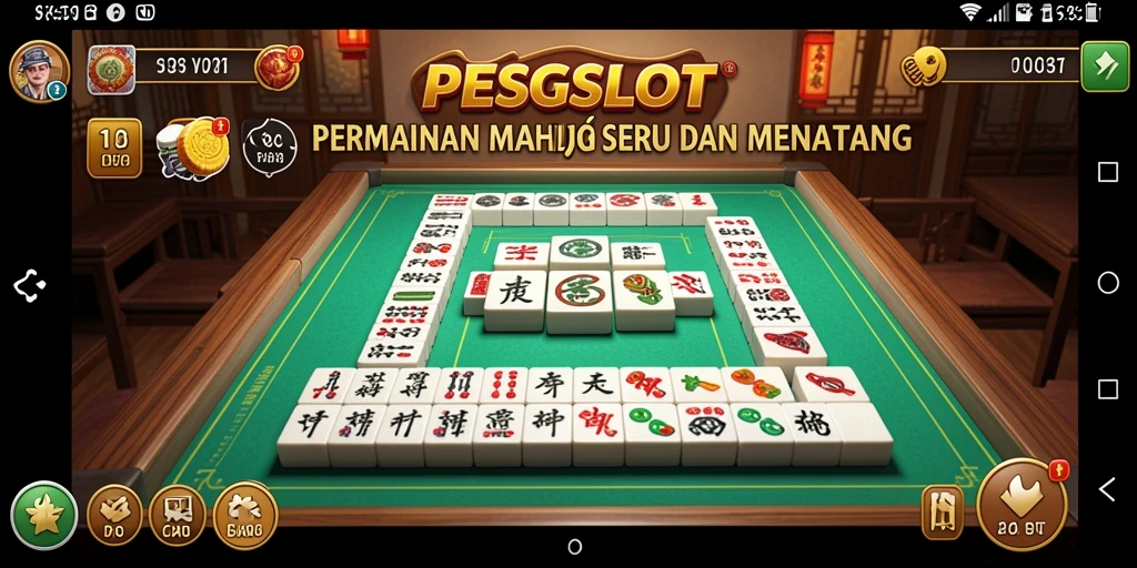Screenshot PESGSLOT menunjukkan gameplay menarik Mahjong yang menantang.
