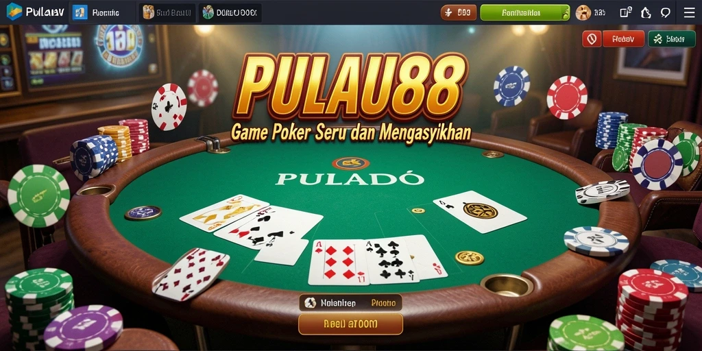 Tampilan gameplay seru PULAU88 dengan fitur poker menarik.