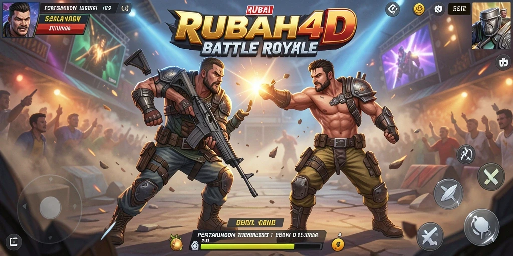 Tampilan gameplay RUBAH4D saat pertempuran yang mendebarkan.